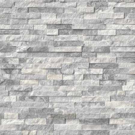 Alaska Gray Splitface Ledger Panel 6 In. X 24 In. Natural Marble Wall Tile, 6PK -  MSI, ZOR-PNL-0014